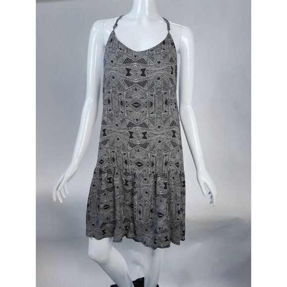 Roxy Black & White Like Its Hot Dress XL Geometric Print Racerback Sleeveless 1 - Picture 11 of 16